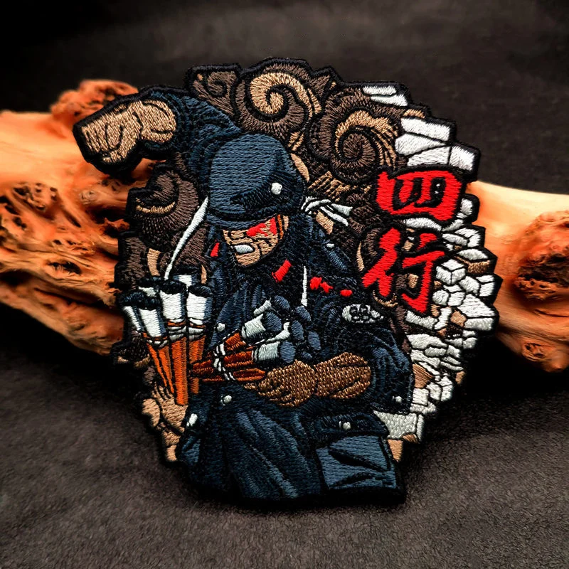 Sihang Warehouse Defense War Embroidery Тактическая нашивка Китайский иероглиф Граната Honor Повязка