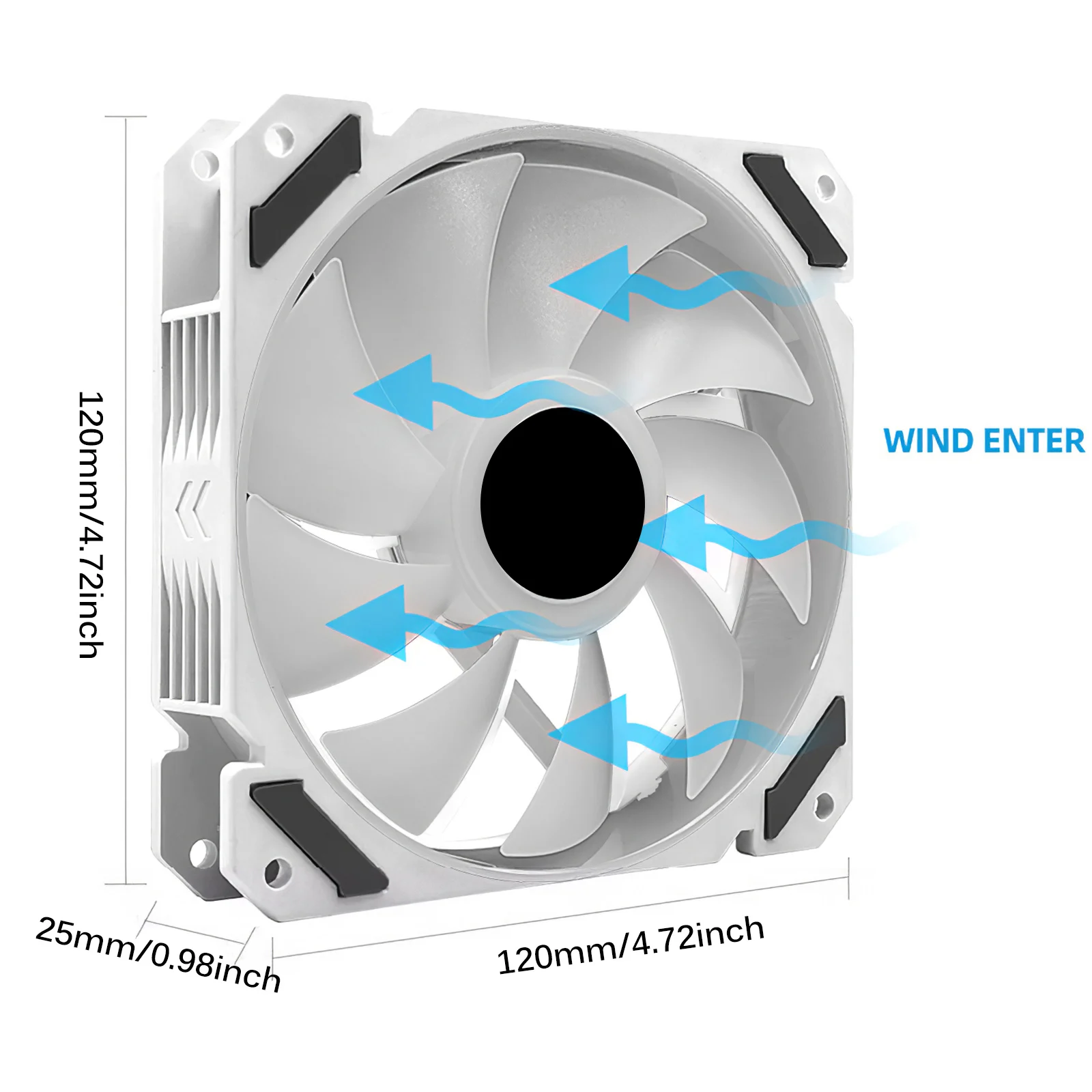 120 мм охлаждающий вентилятор компьютера ПК RGB чехол вентиляторы кулера