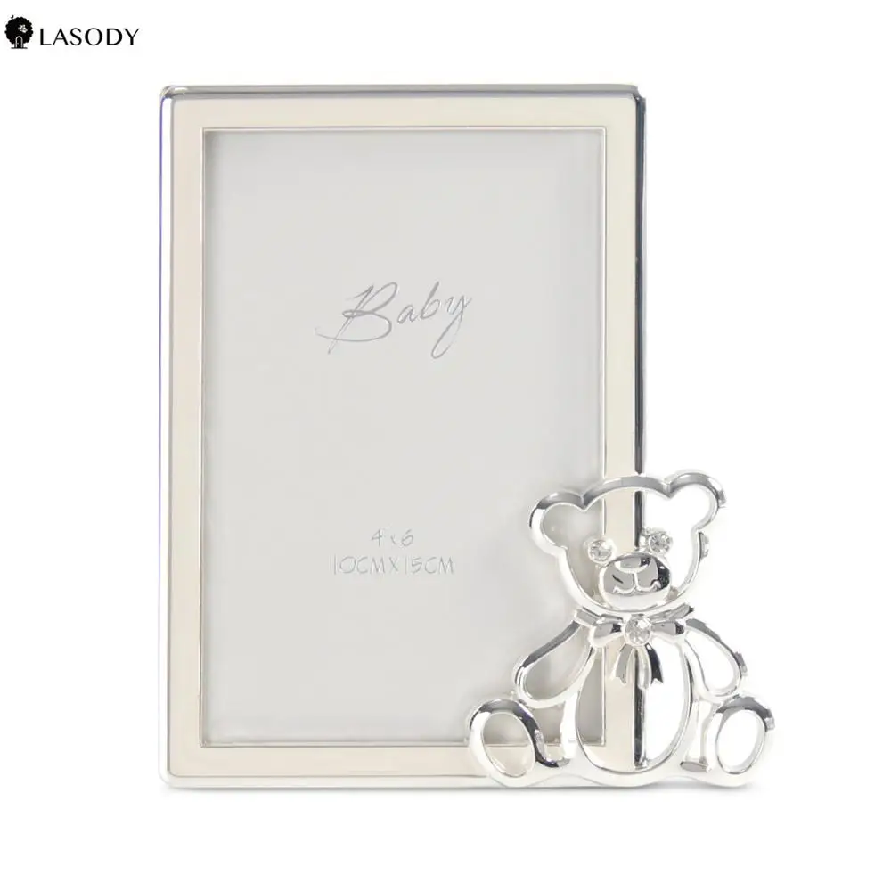 

Teddy Bear Enamel Baby Picture Frame- Baby Birthday Gifts/New Born Baby Gifts 4x6 photo