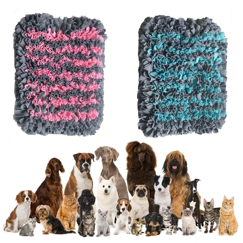 

52x40cm Pet Dog Snuffle Mat Nose Smell Training Sniffing Pad Slow Feeding Bowl 53CA