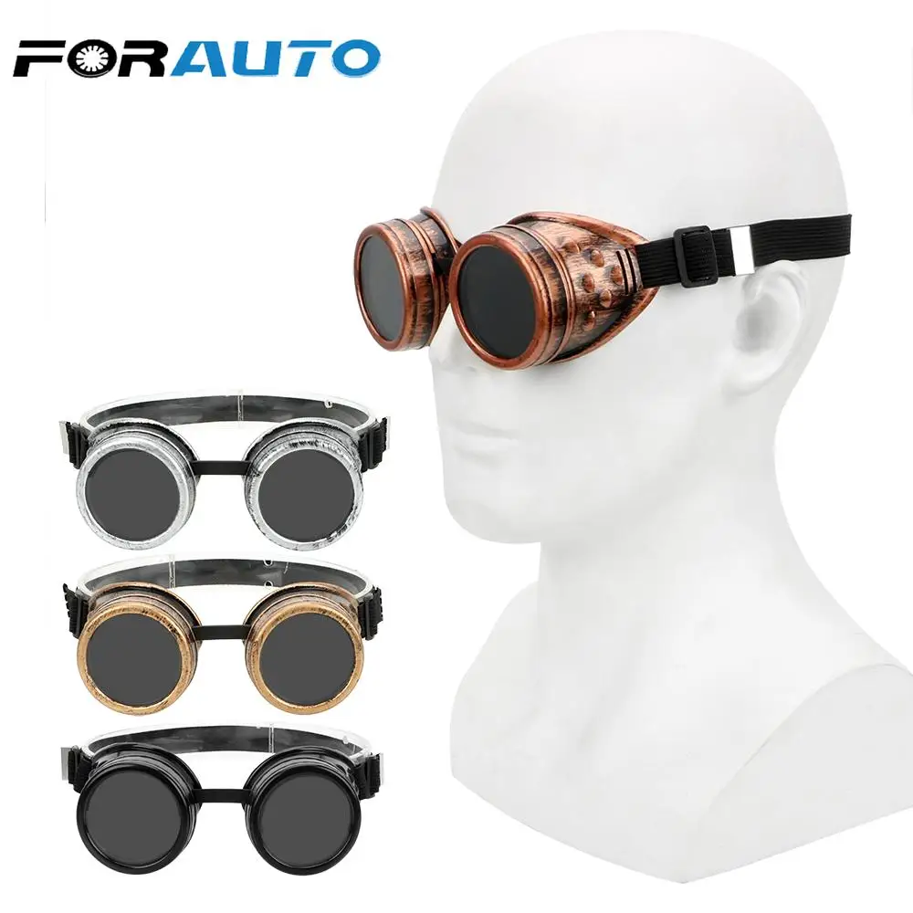 

Moto Goggles Adjustable Vintage Eyewears Welding Punk Gothic Sunglasses Retro Sun Glasses Steampunk Glasses