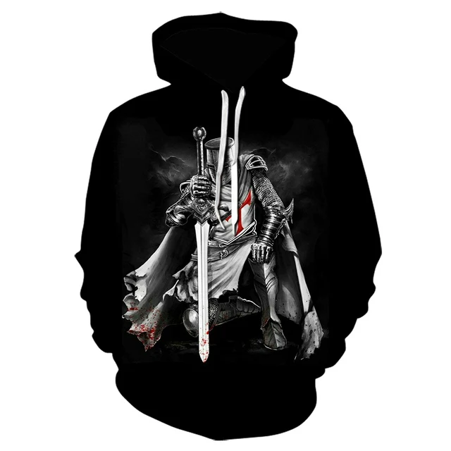 

Mais novo knights templar 3d impresso hoodies das mulheres dos homens moda casual com capuz camisolas streetwear pulôver oversiz