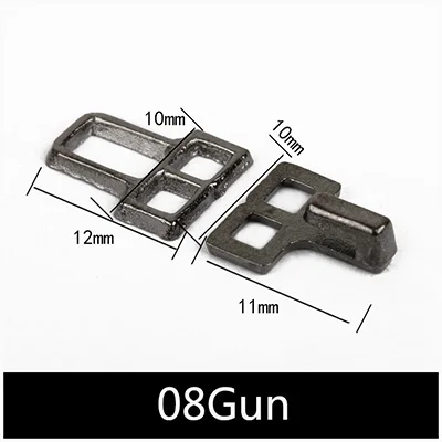 08Gun Meetee 30/50 комплектов Медь металлический крючок для брюк шуба невидимая кнопка крючок для юбки на брюки Регулируемая застежка аксессуары для шитья CN047 - Цвет: 08Gun