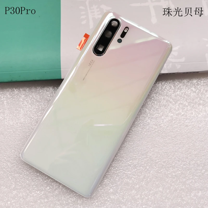 Для huawei P30 Pro задняя крышка батарейного отсека стеклянная задняя крышка корпуса дверная камера стеклянная рамка объектива Запасные части для ремонта