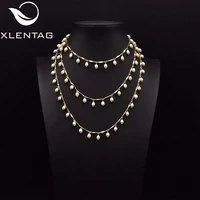 xlentag hand made natural fresh water pearl multilayer necklace women 2021 wedding banquet gift fashionable fine jewelry gn0270