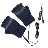 usb powered heating gloves wool warm gloves computer mobile supply washable touch screen mittens winter accessories s2634