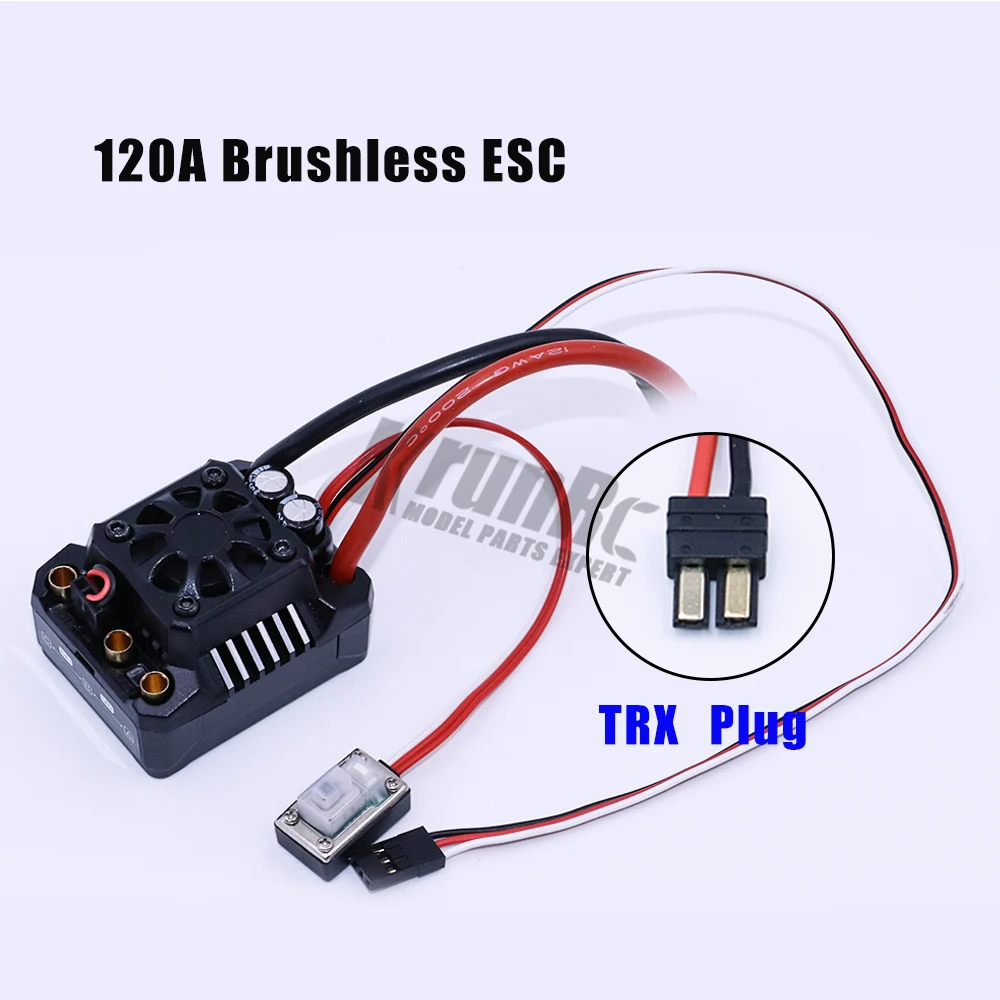 TRX Plug 1 шт. HOBBYWING MAX10 SCT RTR 120A бесщеточный ESC для 1/10 SCT грузовик Moster грузовик Радиоуправляемая машина - Цвет: TRX Plug