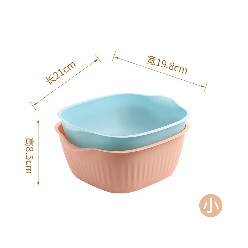 

2 in 1 Drain Basket Colander Fruit Vegetable Washing Basket Strainer Drainer with Handle Kitchen Tools Kitchen Gadgets Storage