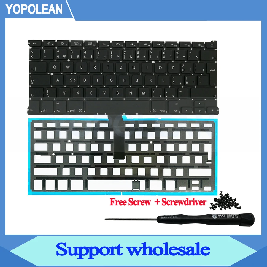 New CZ Czech Keyboard With Backlight For Macbook Air 13&quot A1369 2011 A1466 2012-2017 Years | Компьютеры и офис