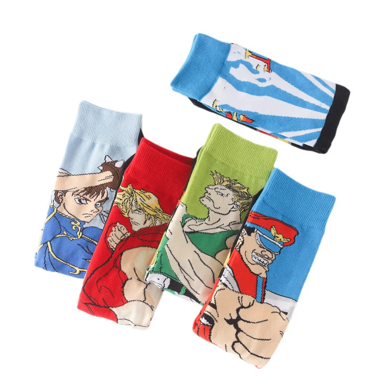 

New Gamers Anime Socks Men Cotton streetwear Hip Hop Cartoon Socks for Men and Women