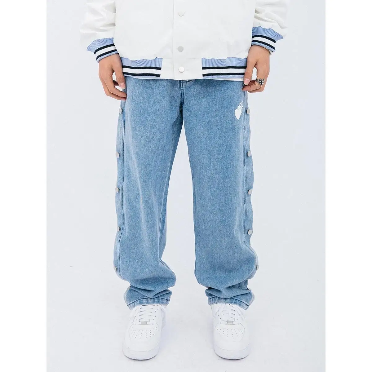 LORDLDS Men Black Denim Pants Fashion Trousers Oversized Loose Style Wide Leg Cargo Jeans High Waist Streetwear Punk Clothes