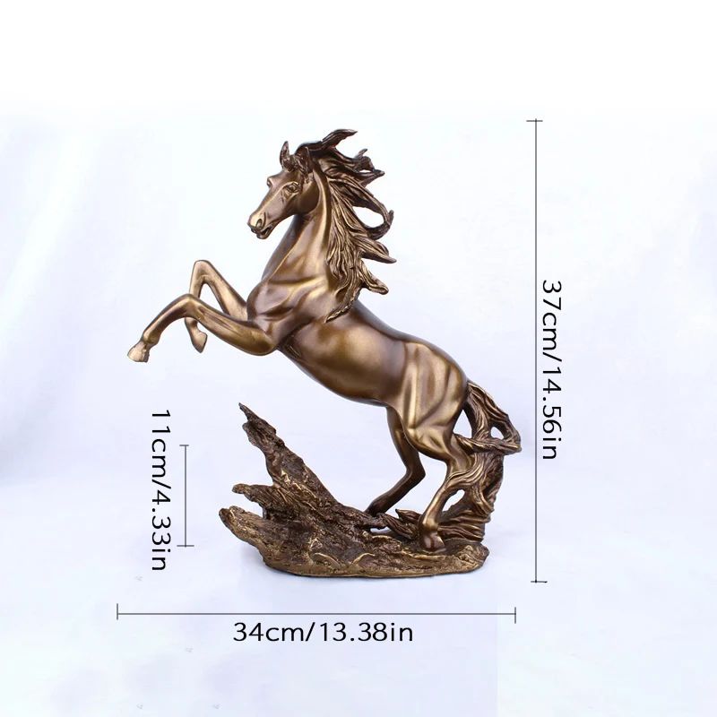 Strongwell Античная Медь лошадь статуи счастливый талисман фигурки Изделия из смолы