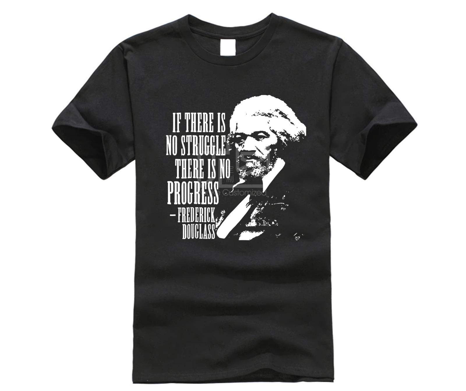 Брендовая мужская рубашка черная футболка с цитатами Фредерика истории