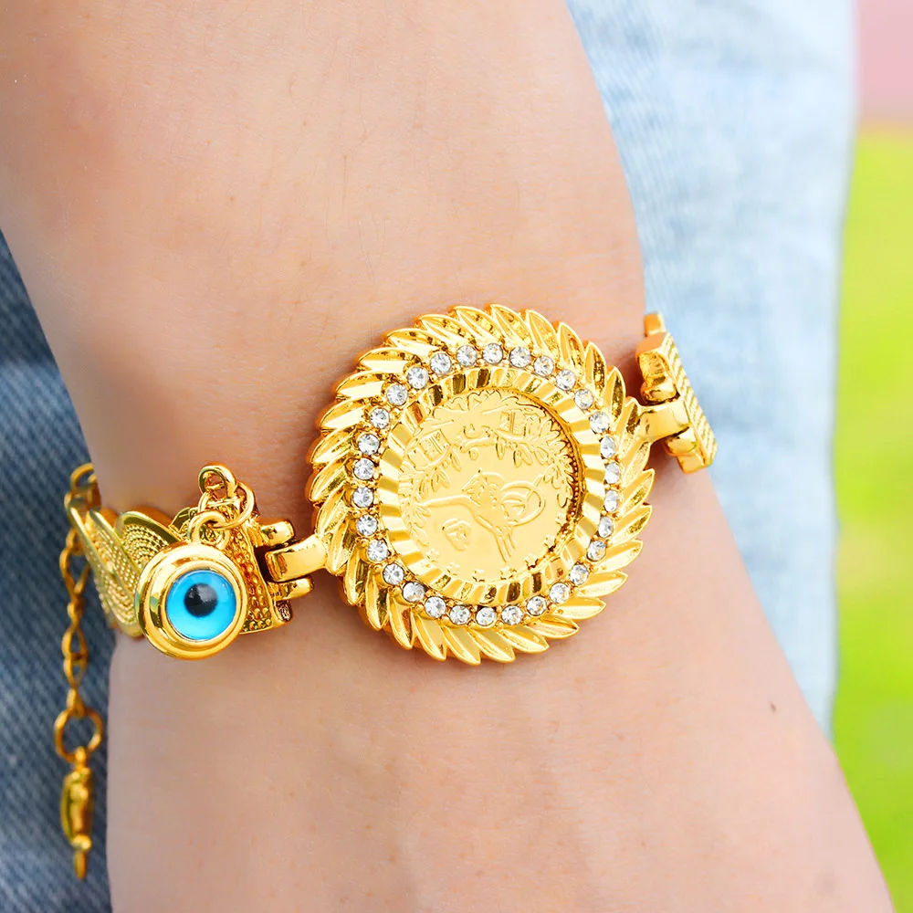 Шармы Оман аллах ювелирные изделия турецкий монета-браслет Мужчины ислам