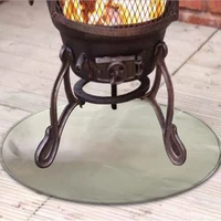 high temperature stove pad round camping fireproof grill mat cloth blanket heat insulation pad for outdoor picnic barbecue