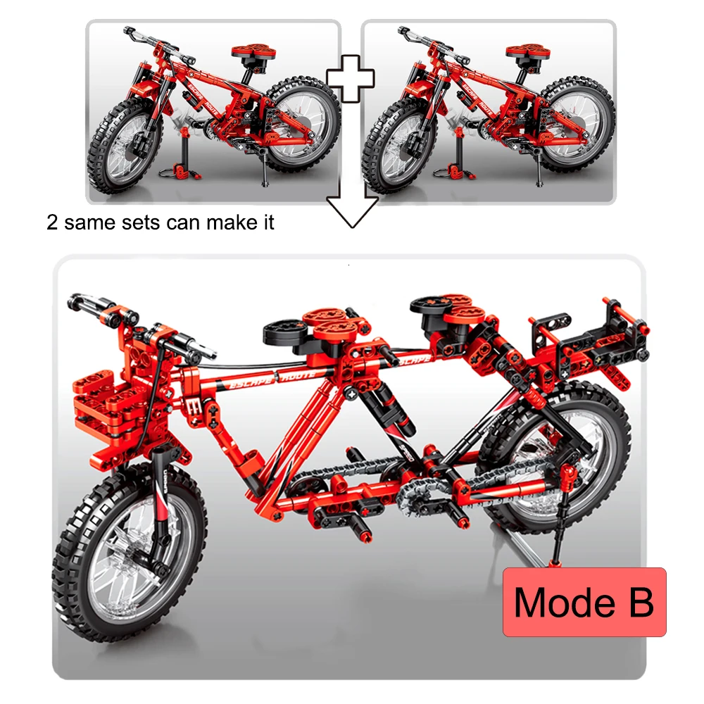 

Fit Electric Creator Series Folding Bicycles 2into1 Set Bike Transformable Blocks Building Toys For Children Boys Birthday Gifts