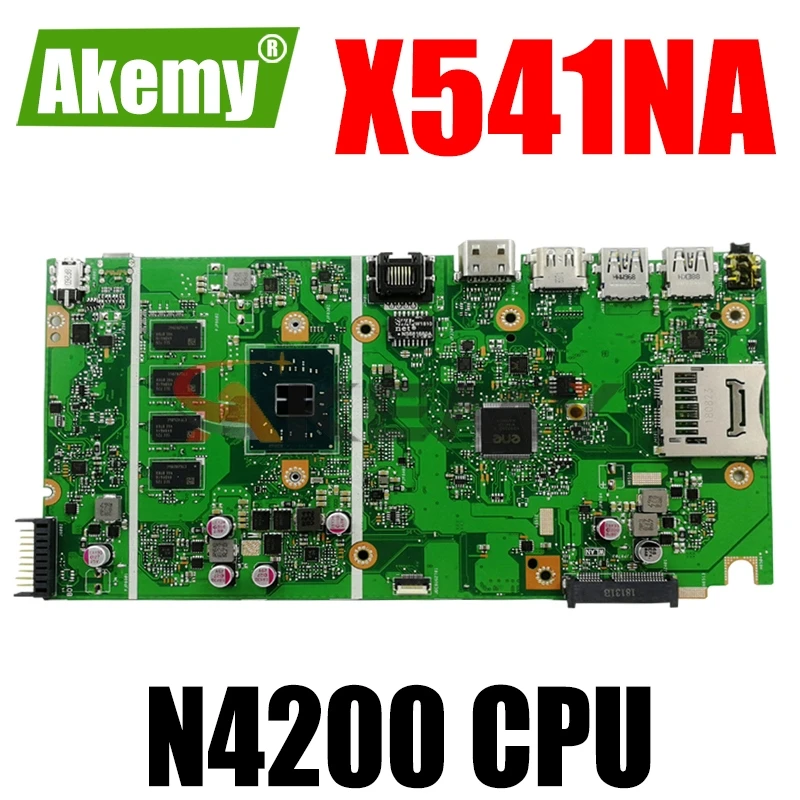 

Материнская плата Akemy X541NA для ноутбука ASUS VivoBook Max X541NA X541N, оригинальная материнская плата 4GB-RAM Pentium N4200 CPU