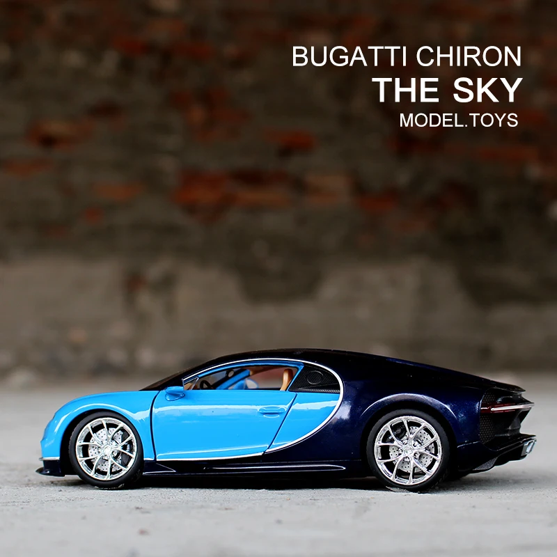 Весы Welly 1/24 Bugatti Chiron Racing суперспортивный автомобиль литой Дисплей модель из
