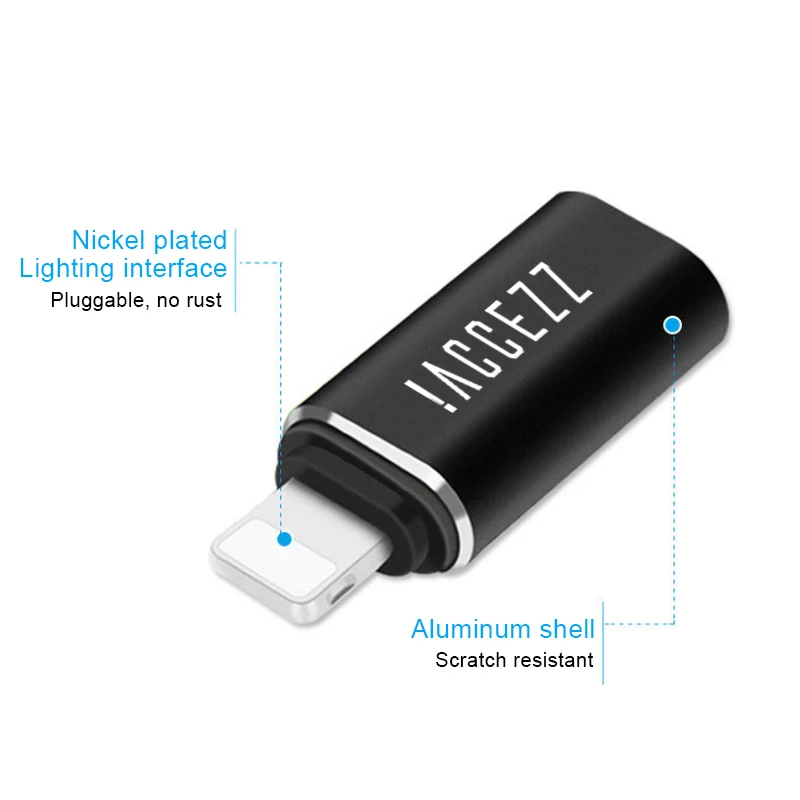 ! 2 шт. адаптер USB Type-C на 8 Pin для Apple iphone X XS XR 7 Plus 10 | Мобильные телефоны и аксессуары