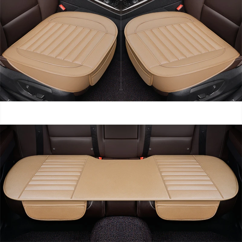 

Monolithic Car Auto Front Seats Cover Non-Slip Protector Mat High Quality Durable Artificial Leather Cushion Accessories