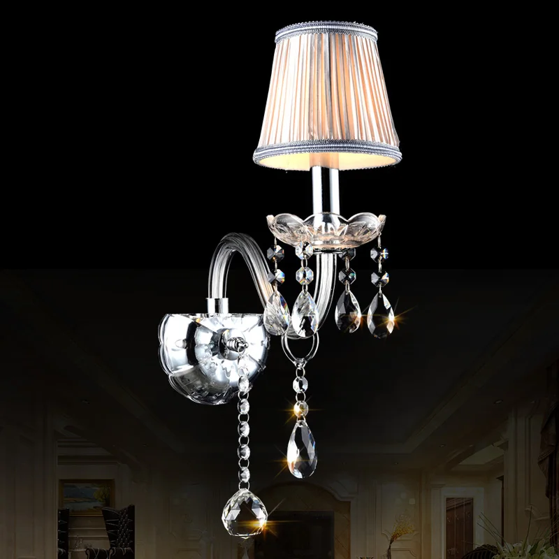 

New European Led candlestick crystal chandelier for living room lustre de cristal modernos wedding dinner ceiling chandelier
