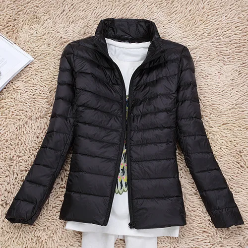 BK2 7XL, зимний женский пуховик с капюшоном, длинная куртка, белый утиный пух, Женское пальто, ультра-тонкий светильник, одноцветные куртки, пальто, портативные парки - Цвет: BK2