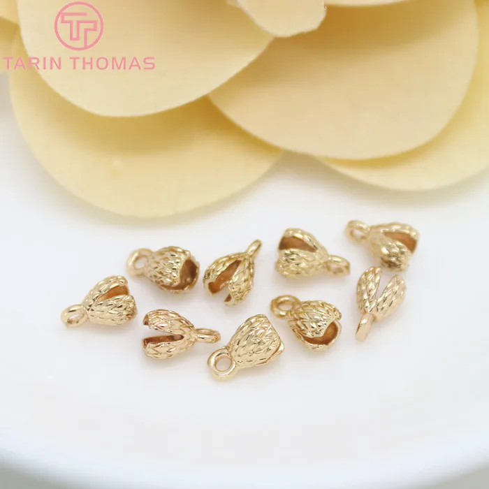 Латунный провод с покрытием 24 каратным золотом 12 шт. 4 х7 мм|diy jewelry accessories|jewelry