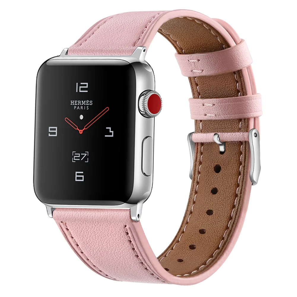 

Leather Watch Strap For Apple Watch 6 Band 44mm 40mm iWatch 5 4 Watchbands For Applewatch 3 2 1 42mm 38mm Bracelet Wristbands