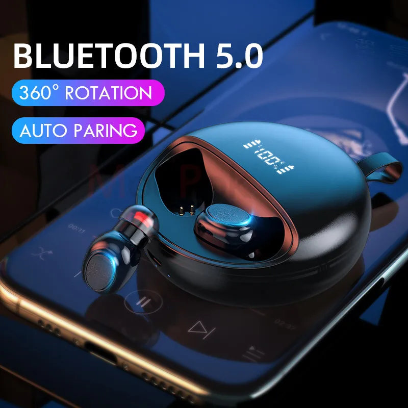 Moopok TWS Bluetooth наушники стерео беспроводные с микрофоном водонепроницаемые