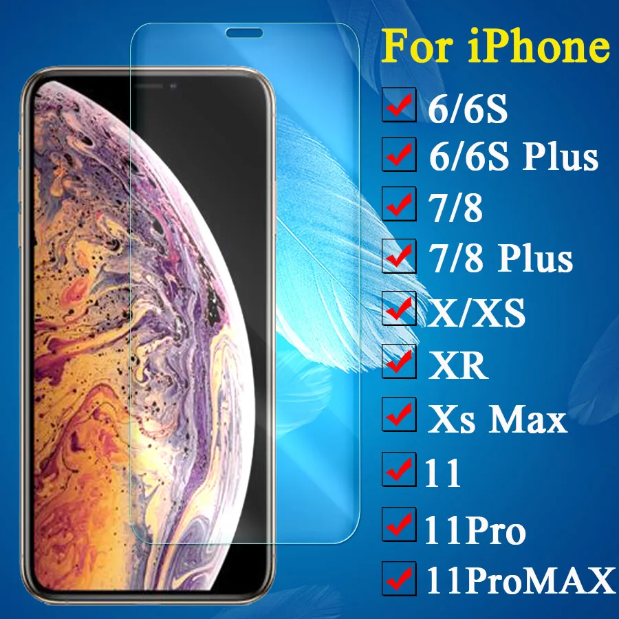 Защитное стекло Xr для Apple iPhone X Xs Xsmax 11 Pro Max 6 6s 7 8 Plus 10R Ip 11Max|Бамперы| |
