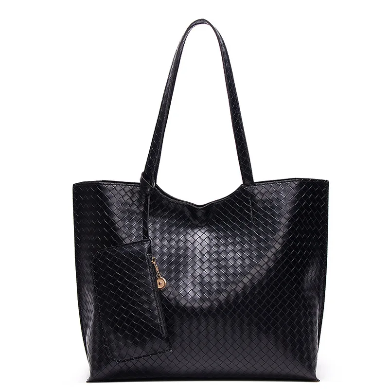 

THREEPEAS New High Quality PU Leather Casual Shoulder Bag Vintage Simple Commute Women's Bag Large Pocket Handbag Large Capacity