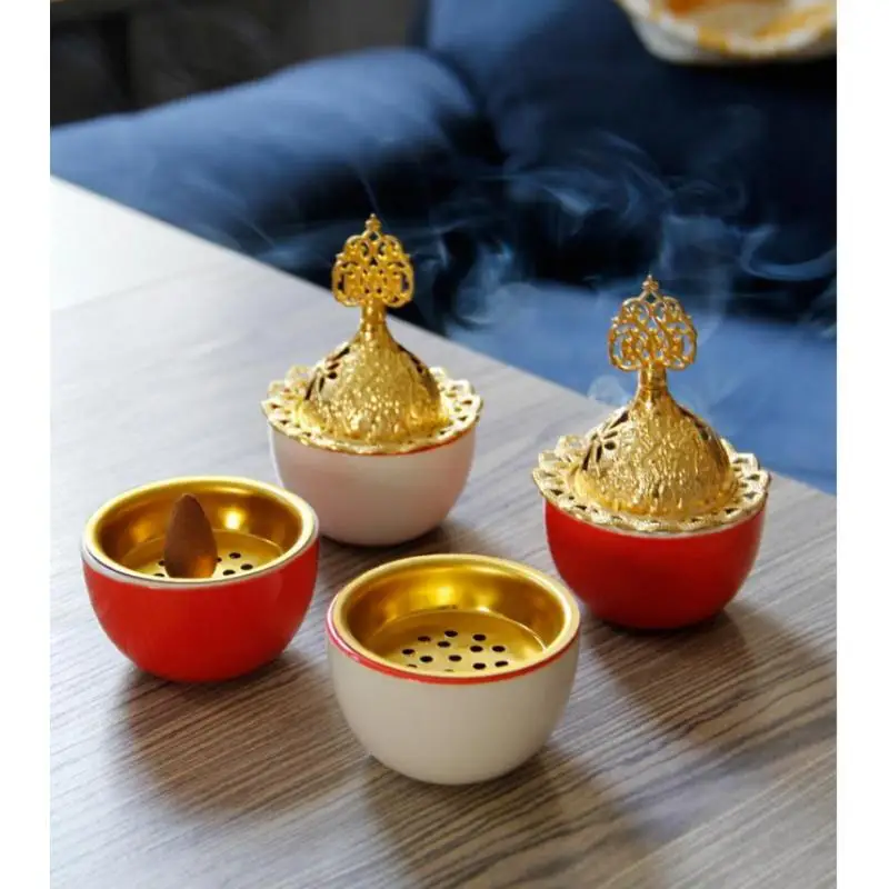 Милая маленькая курильница в арабском стиле с крышкой металлический