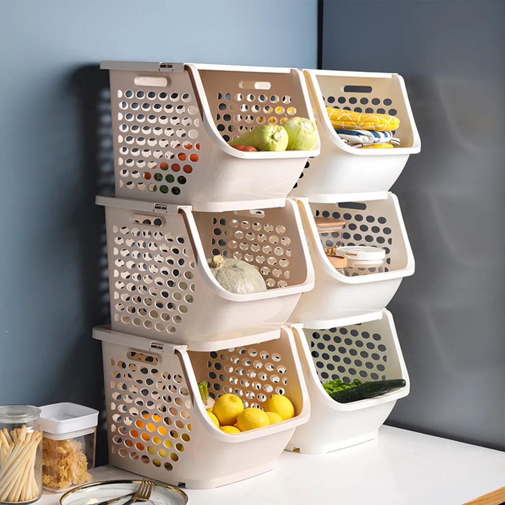 Large storage basket Fruit And Vegetable Basket Storage Basket Thickening Kitchen Bedroom panier de rangement