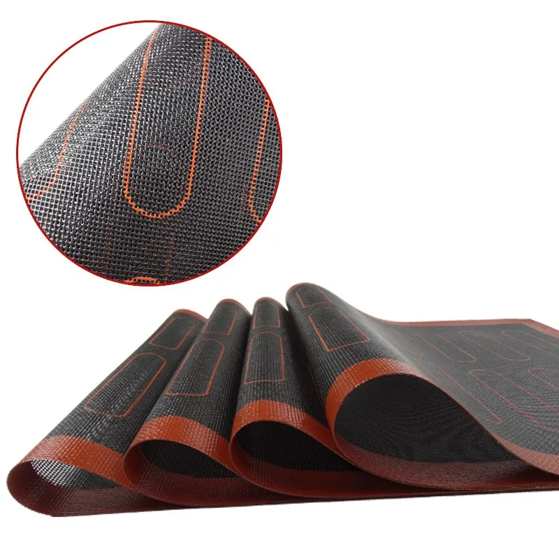 

30*40CM Food-grade Silicone Fiberglass Baking Mat, Breathable Bread Baking Net,High Temperature Baking Tool, Double-sided Bakin