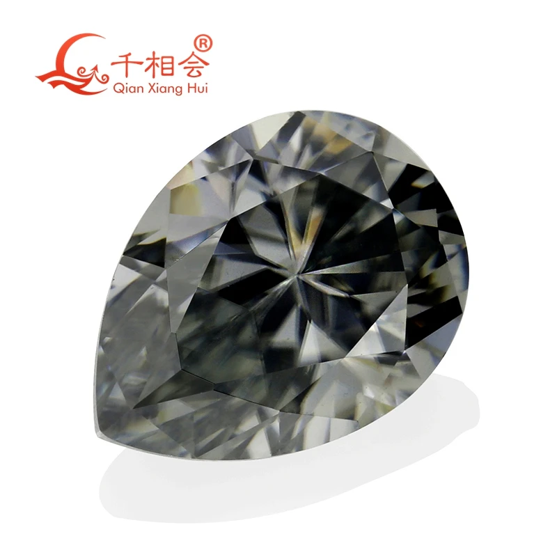 Серый цветной грушевидный материал муассаниты свободный камень от qianxianghui |
