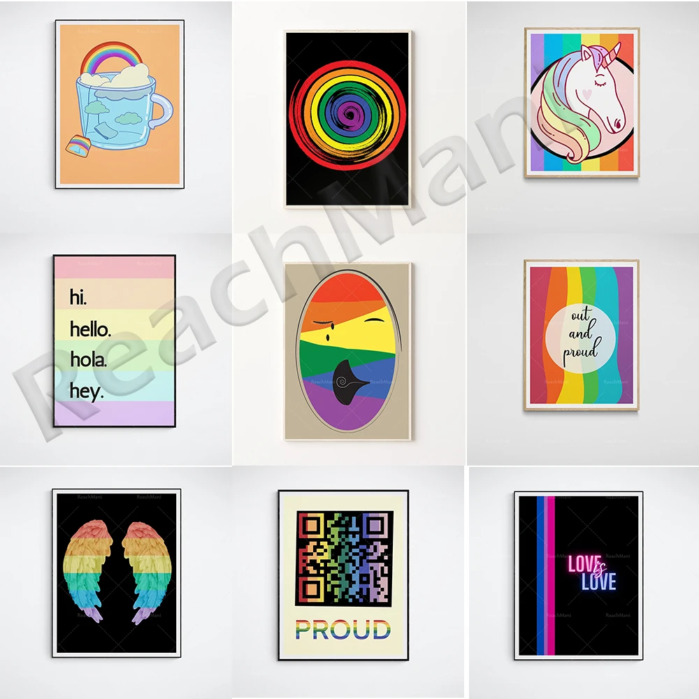 

Pride Wall Art, LGBT Pride Poster, Rainbow Wall Art, LGBT Home Decor Canvas Print Gift