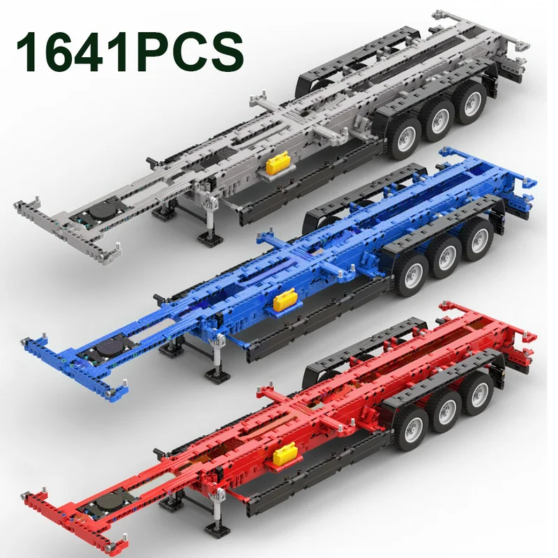 

1641Pcs MOC-36644 New RC Technic Container Trailer Bricks DIY Small Particle Building Block Model Stem Toy Gift