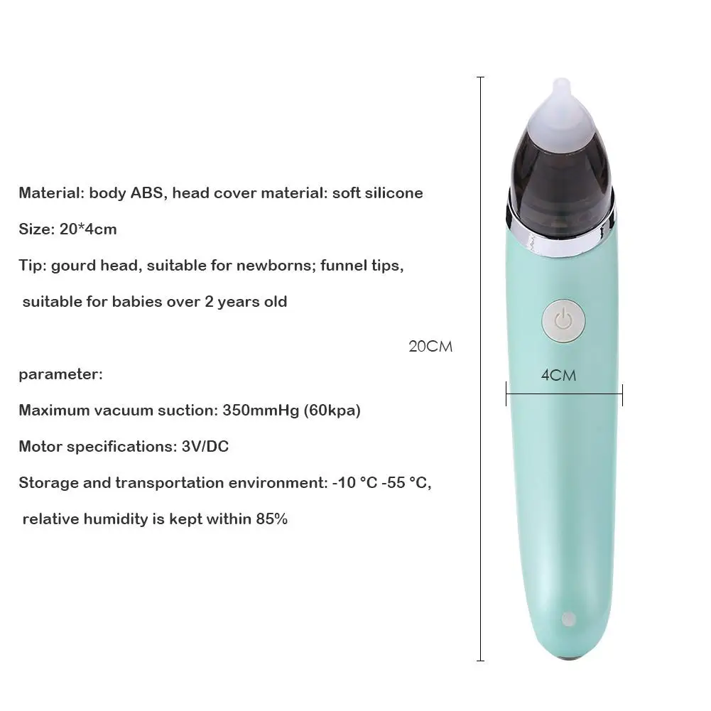 

Baby Nasal Aspirator Electric Newborn Adjustable Five Gears User Friendly Design Safety Hygienic Nasal Suction Device Tool