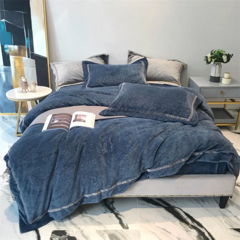 

Новинка 2021, модное зимнее высококачественное фланелевое одеяло, удобное ощущение прикосновения, мягкая текстура, чехол для кровати темного...