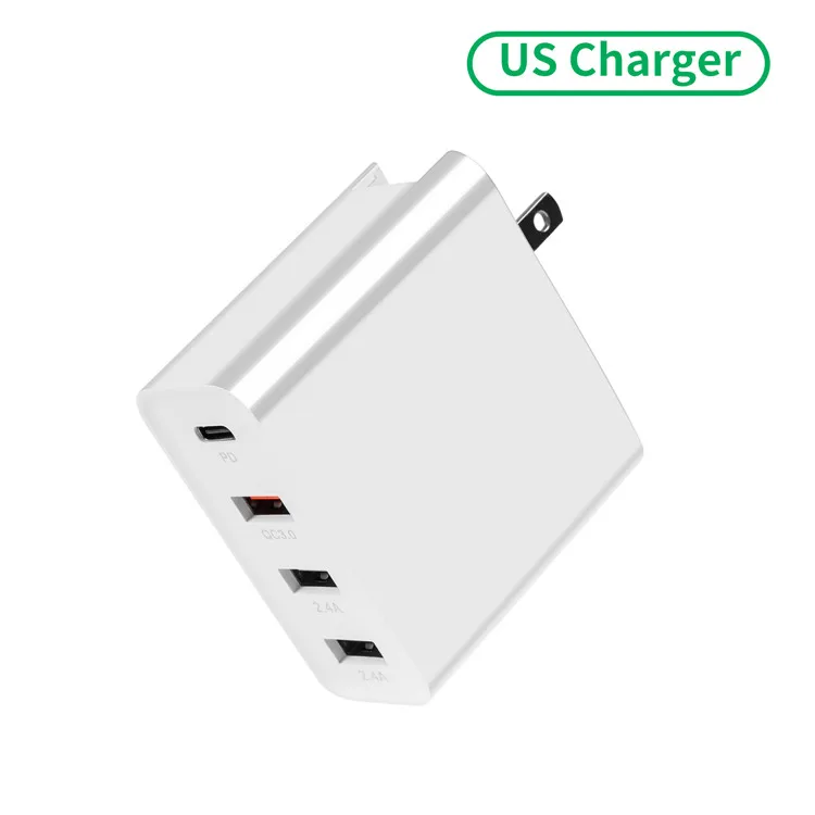 US white GOOJODOQ PD зарядное устройство 48 Вт USB быстрое зарядное устройство QC3.0 настенное зарядное устройство для iphone 11 XS Max Pro Apple iPad для samsung huawei Xiaomi Tablet - Тип штекера: US white