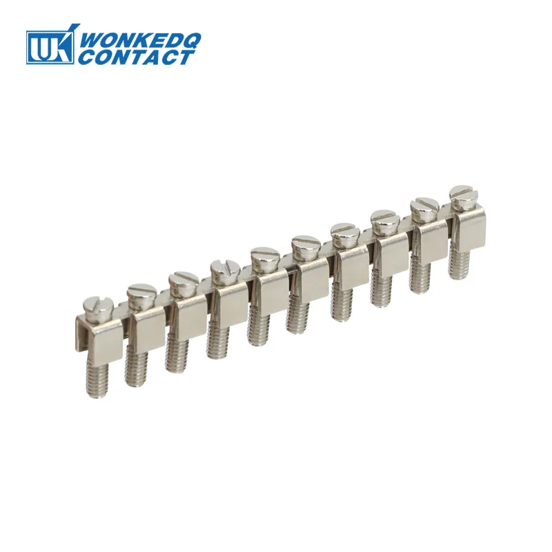 

20Pcs FBI 10-8 Jumper 2/3/4/10 Contact Positions UK6N UK 6 Din Rail Terminal Block Wire Connector FBI10-8 2/3/4-8 Fixed Bridge