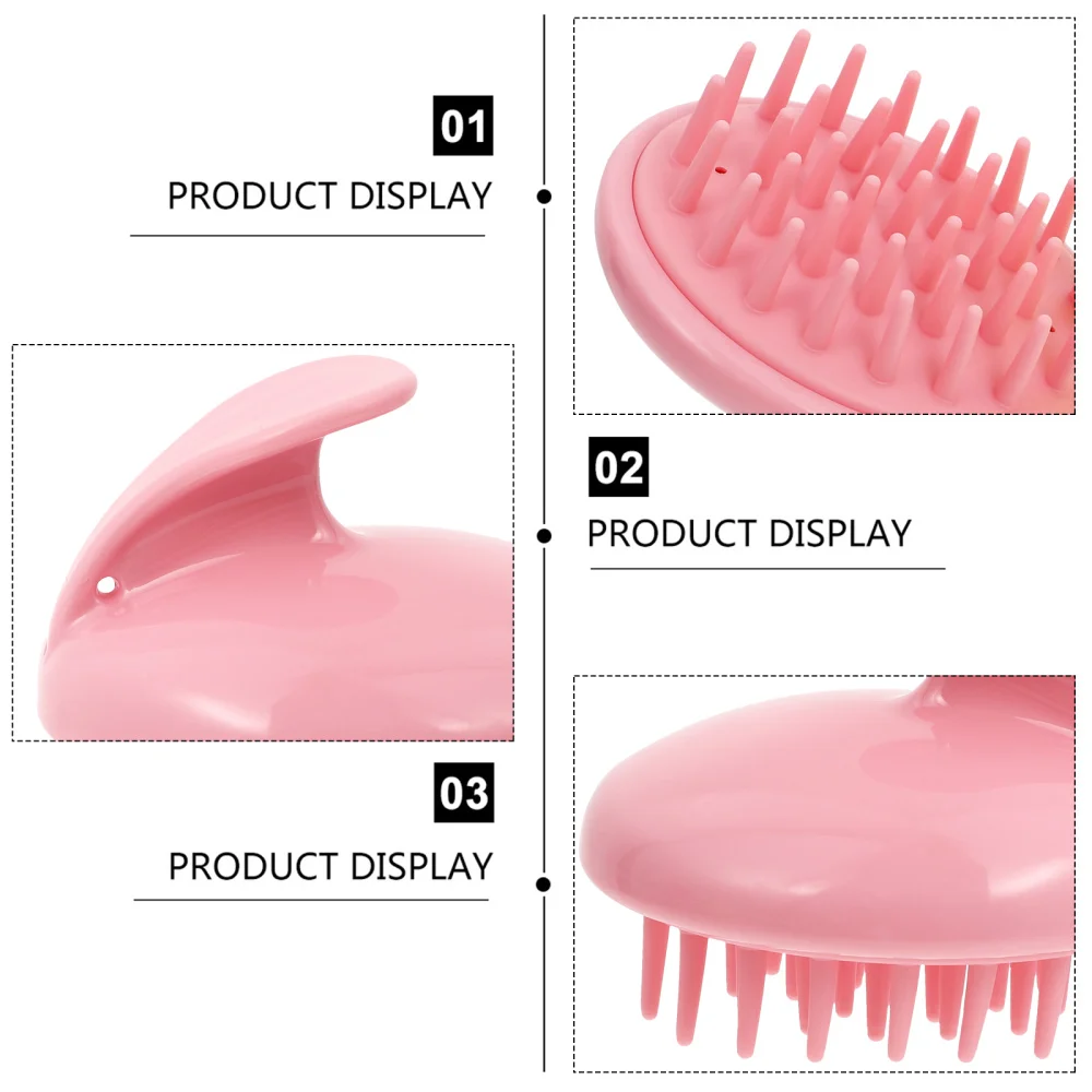 

5pcs Home Hair Scalp Combs Wash Hair Brushes Silicone Scalp Care Brushes