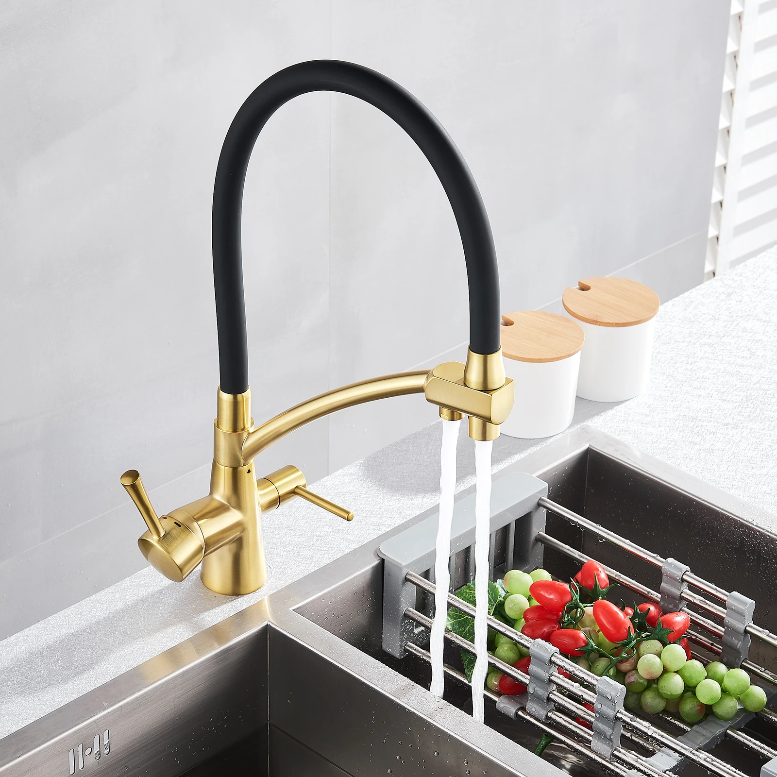 Золотой кухонный кран Braas фильтр из чистой воды grifo cocina смеситель горячей и