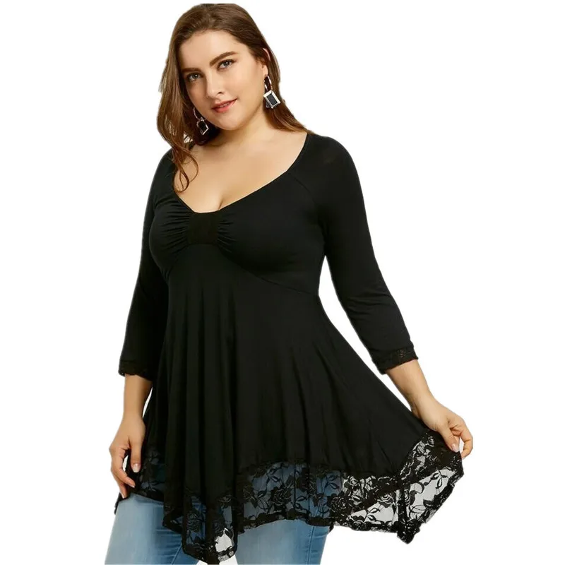 

Fat Mm Plus Size Women's Lace Stitching Dress Maxi Dresses for Women
