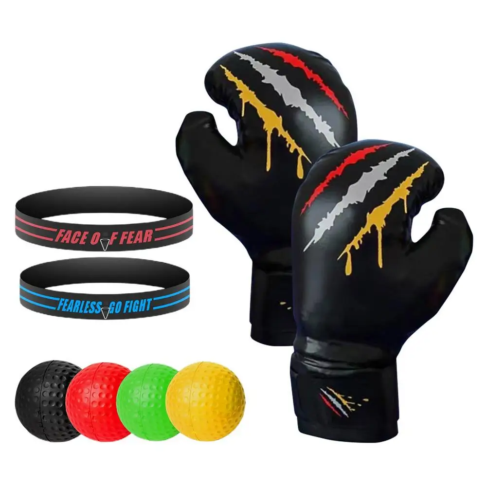 

Boxing Reflex Speed Punch Ball Gym Boxing Training Set With Headbands Boxing Gloves For Fitness Muay Boxing Accessories