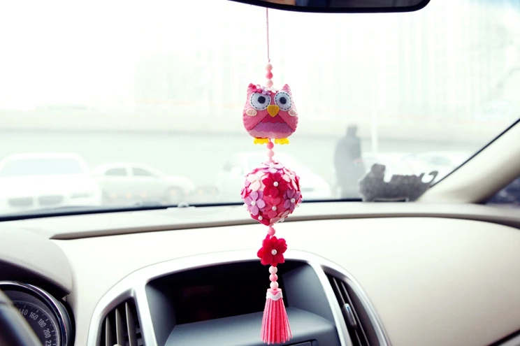 Новинка розовая подвеска в виде совы войлок сделай сам упаковка Бесплатная резка