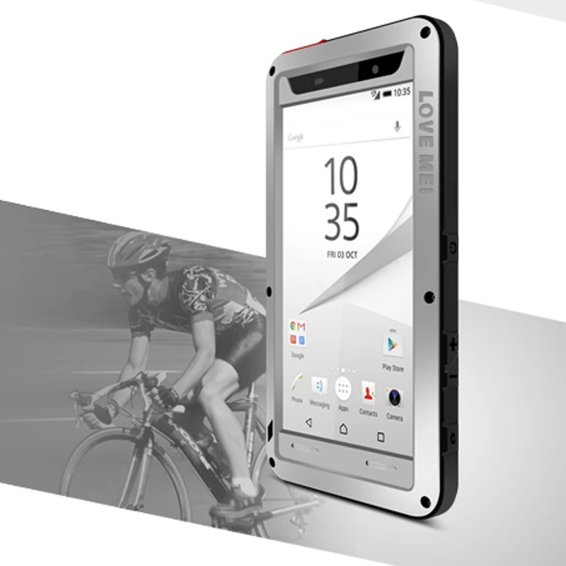 Aluminum Metal Case For Sony Z5 Shockproof Gorilla Glass Cover Phone Armor Xperia Compact Premium | Мобильные телефоны и