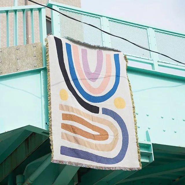 120*150 см/150*210 см гобеленовое одеяло диванное кровать теплый мягкий самолёт