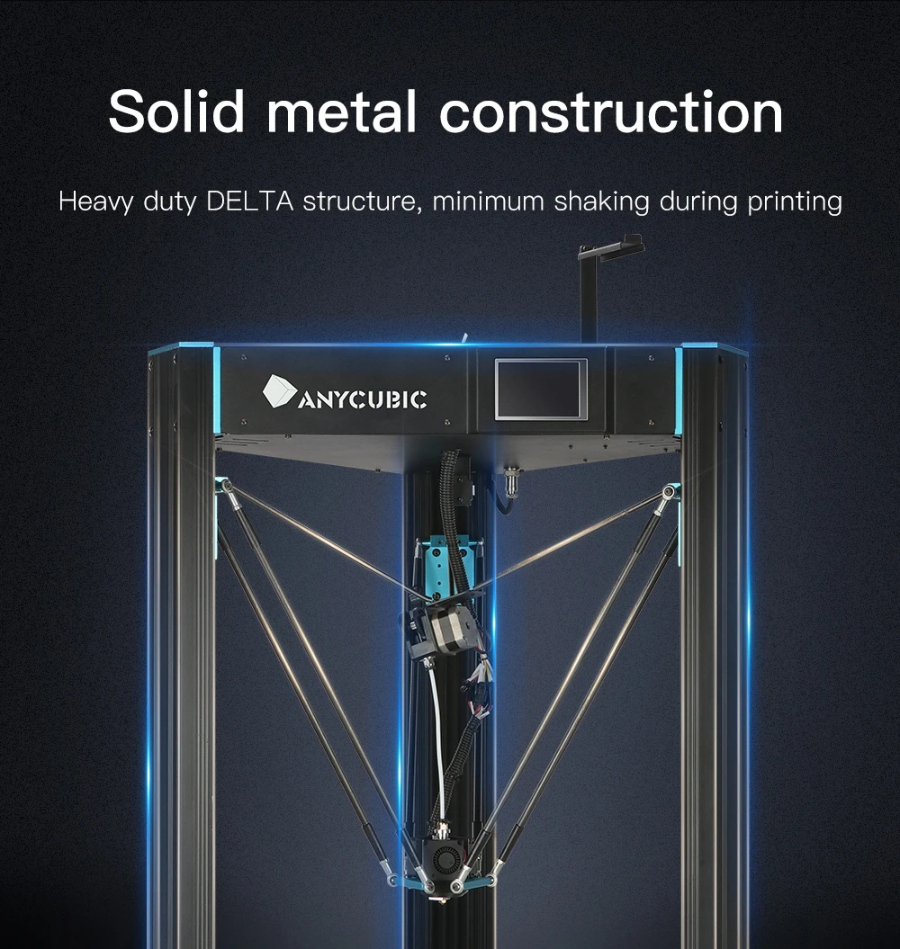 ANYCUBIC Predator 3d принтер коссель большой объем сборки новейший ультрабасный предварительно собранный настольный 3d принтер комплект 3d drucker
