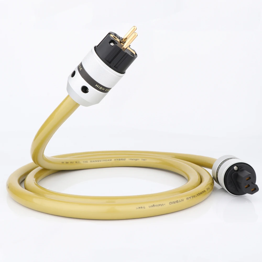 

High Performance VDH M.C The Mainsstream Hybrid EU Power Cable Power Cord With Gold Plated Power Plug EU Mains Cord Power Wire